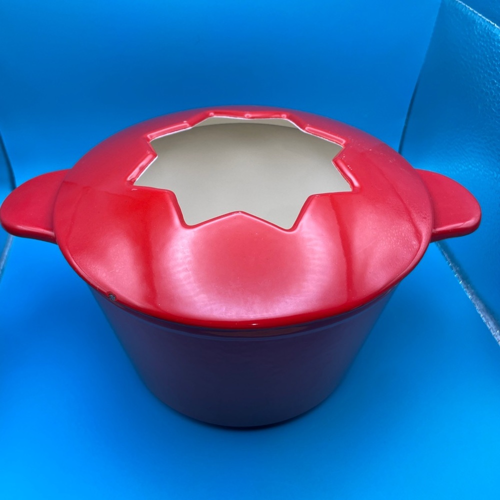 Cuisinart Fondue Cast Iron Pot Red Enamel 1.5 Qt FP-115R